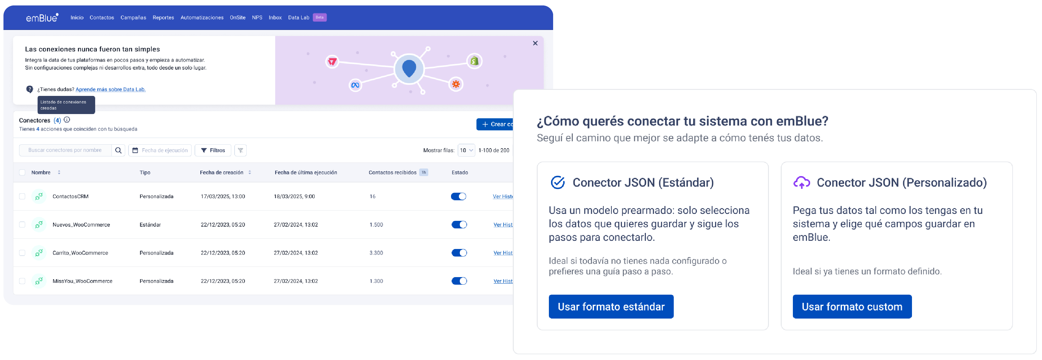 Profesional usando la plataforma de integraciones