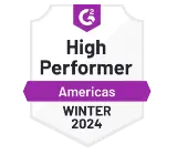 Insígnia da High Performer Americas Winter 2024